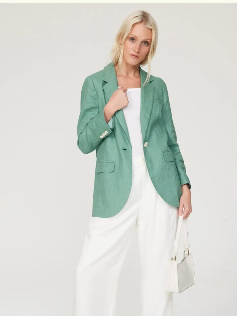 Madewell Green Linen Larsen Blazer Size XXL